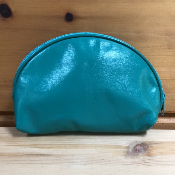 Vintage Geometric 80’s Style Makeup Pouch Mirror Lipstick Carrier Hand Bag - Picture 2 of 10